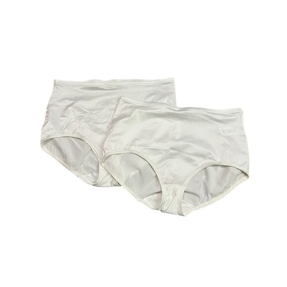 Vintage Sears Shiny White Granny Panty Style 49604 3XL Set of 2 - Picture 1 of 8